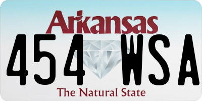 AR license plate 454WSA