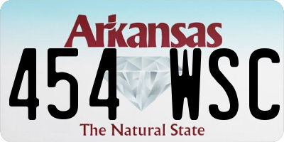 AR license plate 454WSC