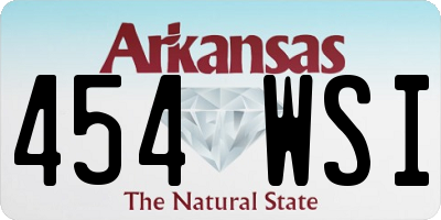 AR license plate 454WSI