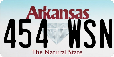 AR license plate 454WSN