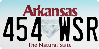 AR license plate 454WSR