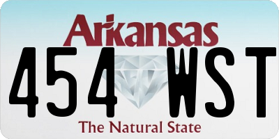 AR license plate 454WST