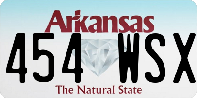 AR license plate 454WSX