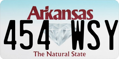 AR license plate 454WSY