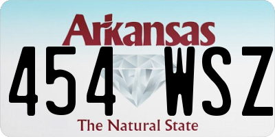 AR license plate 454WSZ