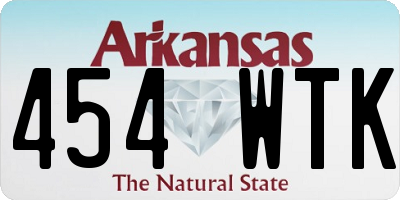 AR license plate 454WTK