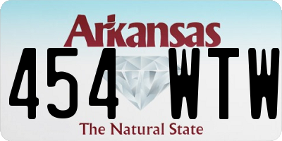 AR license plate 454WTW