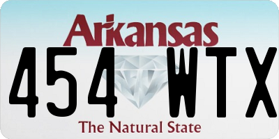 AR license plate 454WTX