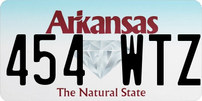 AR license plate 454WTZ