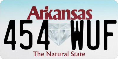 AR license plate 454WUF