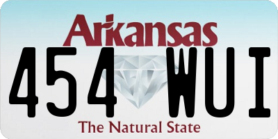 AR license plate 454WUI