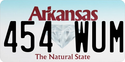 AR license plate 454WUM