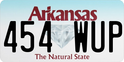 AR license plate 454WUP