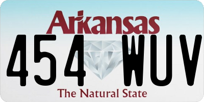 AR license plate 454WUV