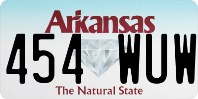 AR license plate 454WUW