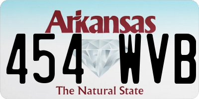 AR license plate 454WVB
