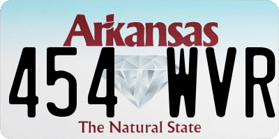 AR license plate 454WVR