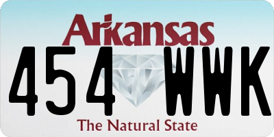 AR license plate 454WWK