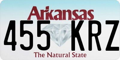 AR license plate 455KRZ