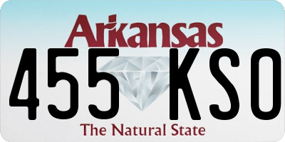 AR license plate 455KSO