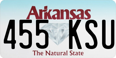 AR license plate 455KSU