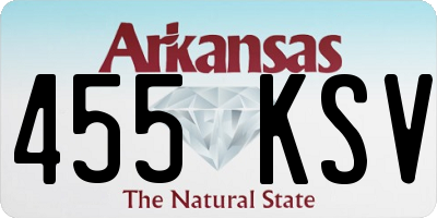 AR license plate 455KSV