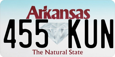 AR license plate 455KUN