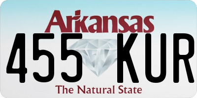 AR license plate 455KUR