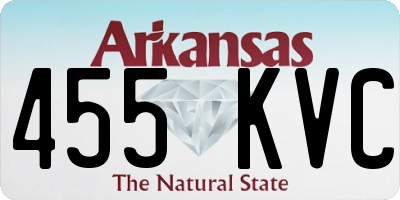 AR license plate 455KVC