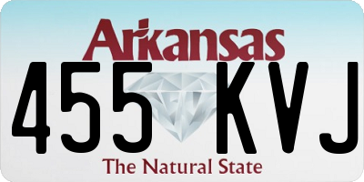 AR license plate 455KVJ