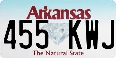 AR license plate 455KWJ