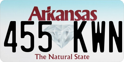 AR license plate 455KWN