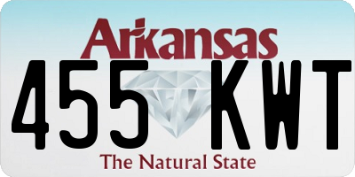 AR license plate 455KWT