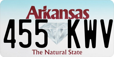 AR license plate 455KWV
