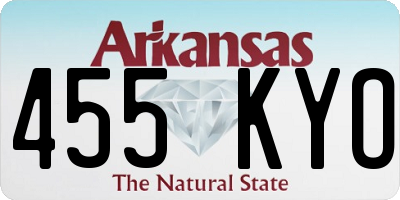 AR license plate 455KYO