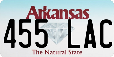 AR license plate 455LAC