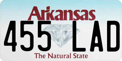 AR license plate 455LAD