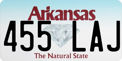 AR license plate 455LAJ