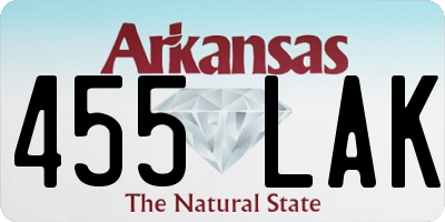 AR license plate 455LAK