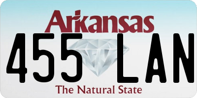 AR license plate 455LAN