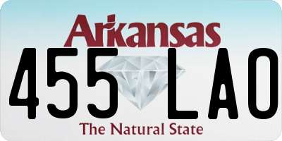 AR license plate 455LAO