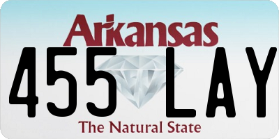 AR license plate 455LAY