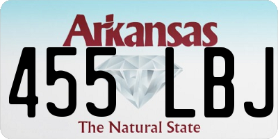 AR license plate 455LBJ
