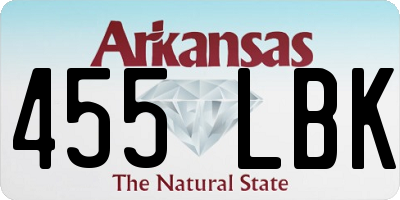 AR license plate 455LBK