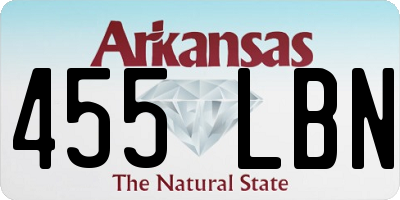AR license plate 455LBN