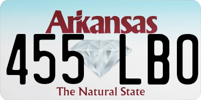 AR license plate 455LBO