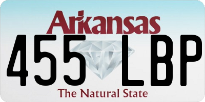 AR license plate 455LBP
