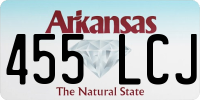 AR license plate 455LCJ