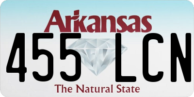 AR license plate 455LCN