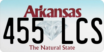 AR license plate 455LCS
